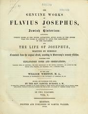 Cover of: The genuine works of Flavius Josephus ... by Flavius Josephus, Flavius Josephus