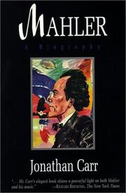 Cover of: Mahler by Jonathan Carr