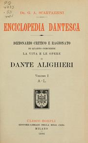 Cover of: manfredi Enciclopedia Dantesca by Giovanni Andrea Scartazzini