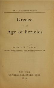 Cover of: Greece in the age of Pericles by A. J. Grant