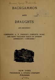 Cover of: Backgammon and draughts by George Frederick Pardon