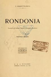 Cover of: Rondonia by Edgardo Roquette-Pinto, Edgardo Roquette-Pinto