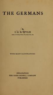 Cover of: The Germans by I. A. R. Wylie