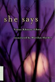 Cover of: She Says