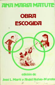Cover of: Ana María Matute: obra escogida