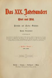 Cover of: Das 19. Jahrhundert in Wort und Bild by Hans Kraemer