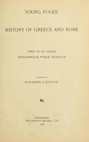 Cover of: Young folks' history of Greece and Rome