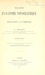 Cover of: Traité d'anatomie topographique avec applications à la chirurgie