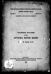 Cover of: Palaeozoic outliers in the Ottawa River basin by R. W. Ells