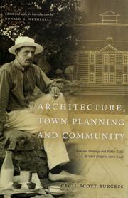 Cover of: Architecture, town planning and community