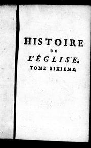 Cover of: Histoire de l'église: dédié au roi