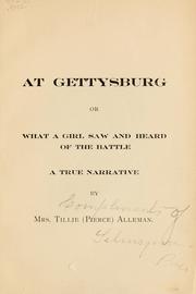 Cover of: At gettysburg by Tillie Pierce Alleman