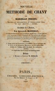 Cover of: Nouvelle méthode de chant by Marcello Perrino