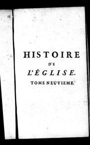 Cover of: Histoire de l'église: dédié au roi