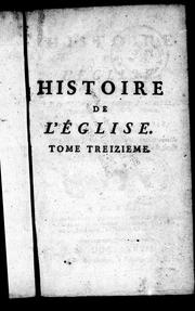 Cover of: Histoire de l'église: dédié au roi