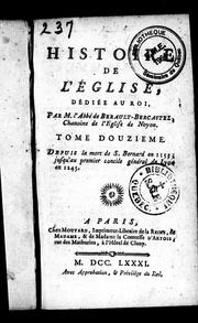 Cover of: Histoire de l'église: dédié au roi