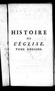 Cover of: Histoire de l'église: dédié au roi