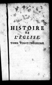 Cover of: Histoire de l'église: dédié au roi