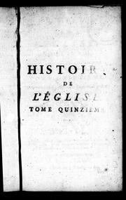 Cover of: Histoire de l'église: dédié au roi