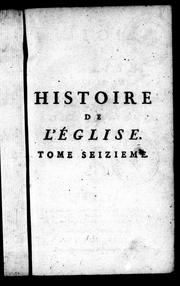 Cover of: Histoire de l'église: dédié au roi