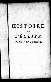 Cover of: Histoire de l'église: dédié au roi