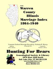 Cover of: Warren Co IL Marriages 1831-1915 by 