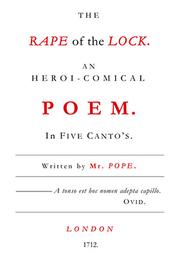 Cover of: The Rape of the Lock by 
