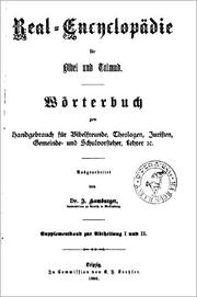 Real-Encyclopädie für Bibel und Talmud by Jacob Hamburger