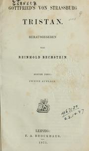 Cover of: Tristan by Gottfried von Strassburg