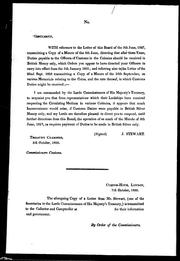 Cover of: [Circular]: with reference to the letter of this board of the 9th June 1827, transmitting a copy of a minute of the 6th June, directing that after three years, duties payable to the officers of customs in the colonies ...