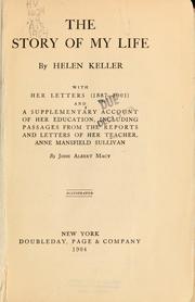 The story of my life by Helen Keller