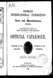 Cover of: Official catalogue by Dublin International Exhibition of Arts and Manufactures (1865)