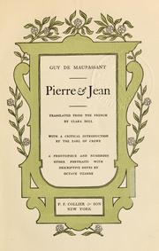 Cover of: Pierre and Jean