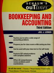 Cover of: Schaum's outline of theory and problems of bookkeeping and accounting by Joel J. Lerner