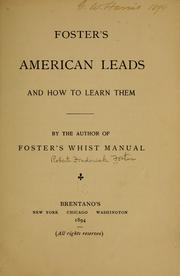 Cover of: Foster's American leads and how to learn them.