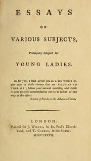 Cover of: Essays on various subjects: principally designed for young ladies