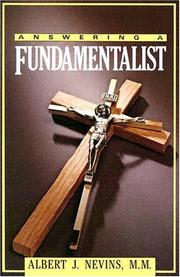 Cover of: Answering a fundamentalist by Albert J. Nevins
