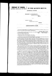 Cover of: In the Queen's Bench, appeal side by Orvis Ball, Orvis Ball