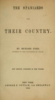 Cover of: The Spaniards & their country.