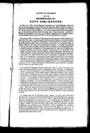 Cover of: Factum et argument pour les propriétaires du Pont Dorchester