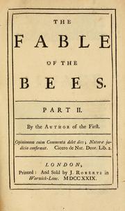 Cover of: The fable of the bees by B. M, B. M