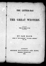 Cover of: The letter-bag of the Great Western