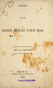 Cover of: Index of the Illinois military patent book