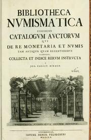 Cover of: Bibliotheca numismatica by Johann Christoph Hirsch