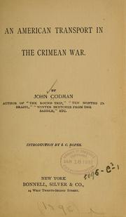 Cover of: An American transport in the Crimean war.