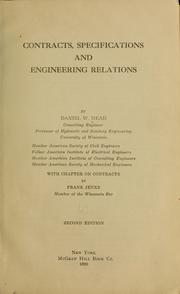 Cover of: Contracts, specificatins and engineering relations