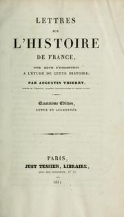 Cover of: Lettres sur l'histoire de france by Augustin Thierry