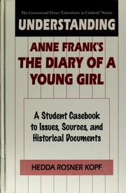 Cover of: Understanding Anne Frank's The diary of a young girl by Hedda Rosner Kopf