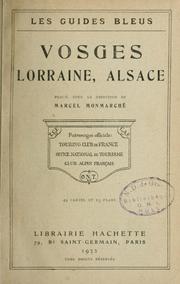 Cover of: Vosges, Lorraine, Alsace