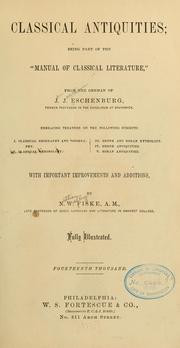 Cover of: Classical antiquities by Johann Joachim Eschenburg